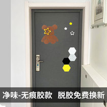 Soundproof door stickers self-adhesive felt bedroom silent beautification door stickers bedroom door stickers sound insulation and noise reduction artifact sound insulation cotton
