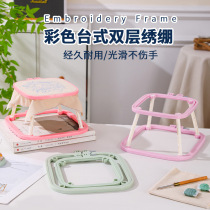 High-quality French desktop embroidery stand adjustable double-layer all-in-one abs embroidery stretcher embroidery tools desktop embedded