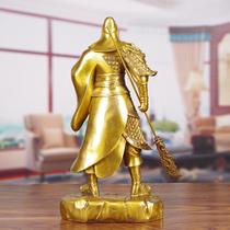 Lucky Bronze Guan Gongwu Wealth God Guan Erye ornaments home living room entrance hall statue company shop opening gift