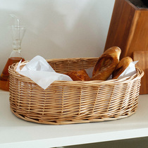 Vietnamese rattan baking utensils snack snack storage basket round bread basket bamboo basket egg fruit basket