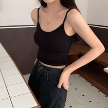 Douyin small camisole womens summer 2024 new beautiful back bra underwear all-in-one inner top with breast pads