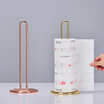 Nordic ins style simple golden iron paper towel holder dining table kitchen storage roll paper holder vertical paper towel holder