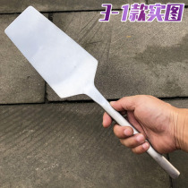 Internet celebrity thin stainless steel brick knife mason tool double-sided tile knife round handle trowel new wall masonry knife blacksmith cut