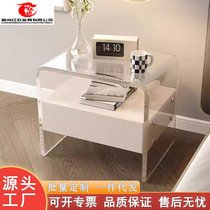 Suspended Acrylic Bedside Table Bedroom Internet Celebrity Cream Style Minimalist Cabinet Modern Simple Creative Transparent Bedside Cabinet