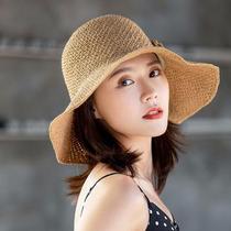 Straw hat for women foldable summer new style sun protection UV protection seaside fashion beach hat versatile sun hat