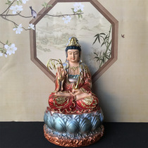Resin sitting lotus Guanyin Bodhisattva statue body for home living room to attract wealth and worship Guanyin Bodhisattva Buddha statue home decoration