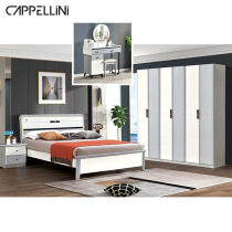 Cabrini Furniture Foshan Bedroom Complete Furniture 1 8m Double Bed Wardrobe Bedside Table Wardrobe Panel Home