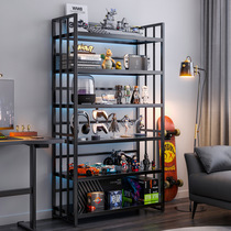 Storage rack multi-layer floor-to-ceiling home living room snack storage iron shelf e-sports style bookshelf shelf hand-made display rack