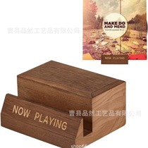 Rack wooden vinyl record rack simple magazine stand record CD rack base vinyl wood base