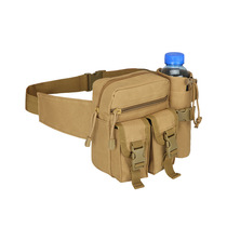 Water bottle waist bag cycling bag mens outdoor sports mobile phone cross-body fishing lure bag wear-resistant multi-functional tool shoulder bag