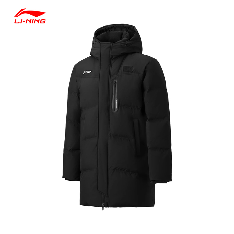 Li-Ning Mid-Length down Jacket Unisex 2025 Winter Warm Hooded Badminton Series Aymv133