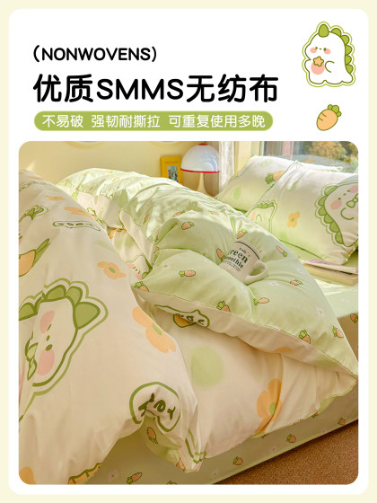 旅游一次性床单被罩枕套酒店四件套旅行被套用品隔脏便携火车卧铺