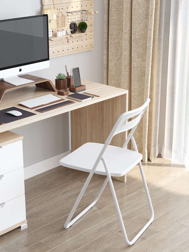 Folding chair bench backplastic portable simple dormitory creative computer office user outside adult chair