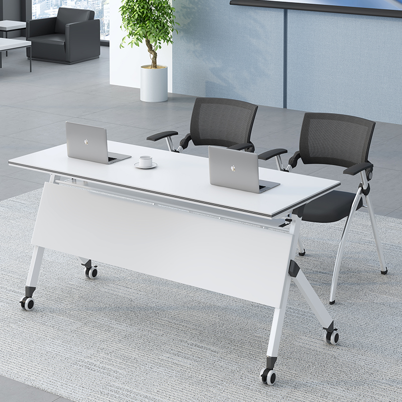 Custom folding training table multi-functional flap conference table tutoring class desks and chairs splicing negotiation table and chair combination table