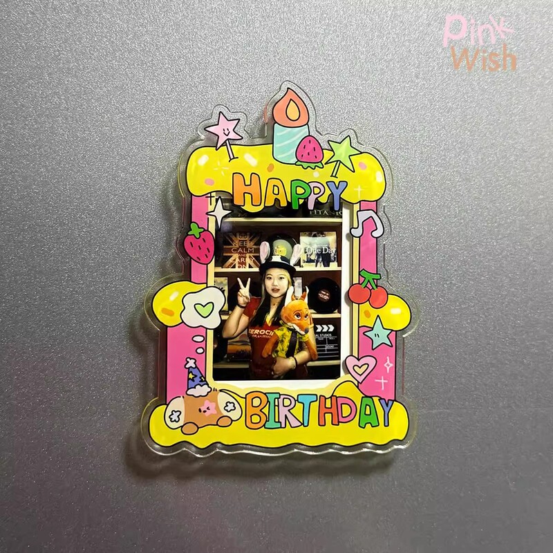 Polaroid Photo Frame Refrigerator Magnet Mini 3inch Birthday Display Frame Acrylic Photo Decoration Desktop Ornament