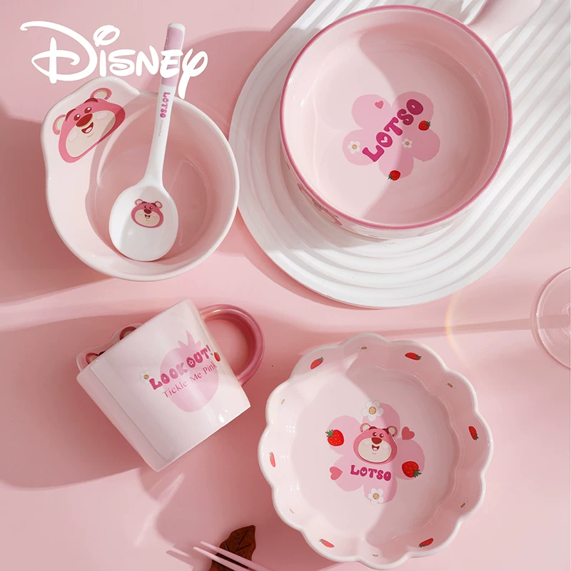 Disney, керамическая клубничная посуда для стола, набор высокого качества, милый с стеклом