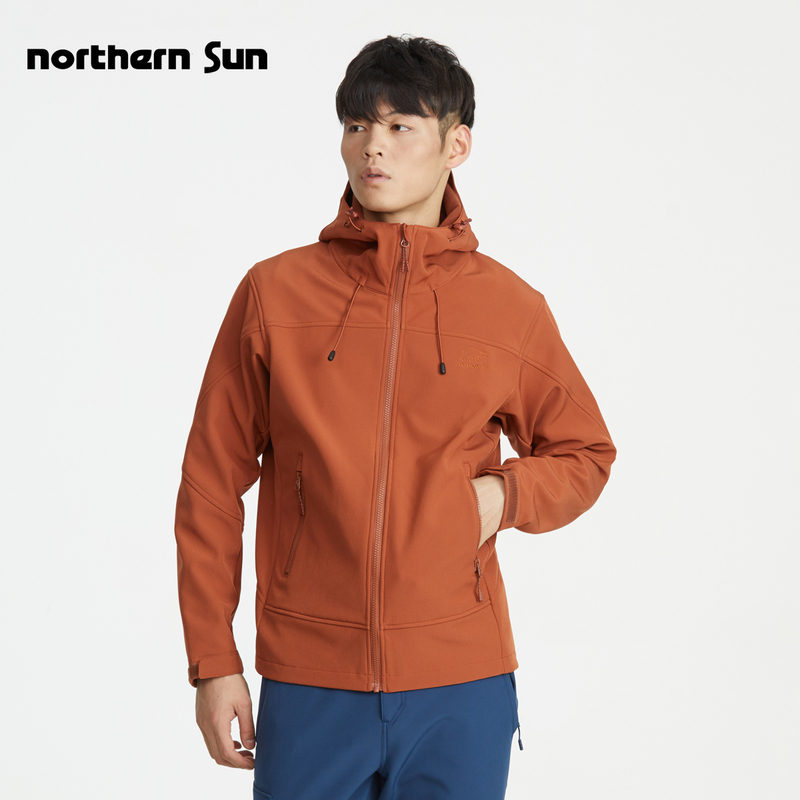 Canada North Mountain Outdoor Fleece Softshell Men's Autumn Polar Fleece Warm Jacket Windproof and Water-Repellent 1557