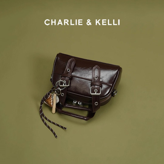 CHARLIE&KELLI women's bag 2026 new fashion high-end portable bowling bag commuter shoulder crossbody bag