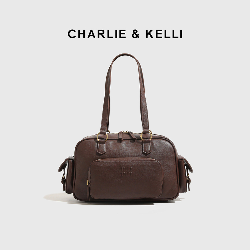 Official Website C&K Flagship Store Women's Bag 2026 New Vintage Boston Bowling Bag Fashion Shoulder Underarm Bag Official Website C&K Flagship Store Women's Bag 2026 New Vintage Boston Bowling Bag Fashion Shoulder Underarm Bag