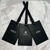 Багажная бирка с гравюрой, чемодан, защитная вывеска, делается под заказ, из натуральной кожи