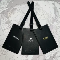 Багажная бирка с гравюрой, чемодан, защитная вывеска, делается под заказ, из натуральной кожи