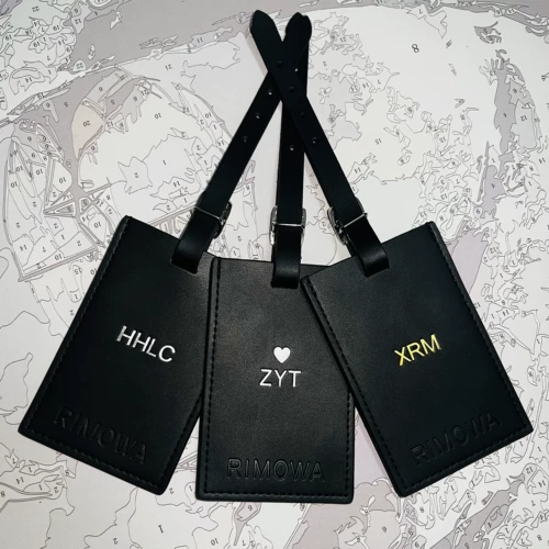 Багажная бирка с гравюрой, чемодан, защитная вывеска, делается под заказ, из натуральной кожи