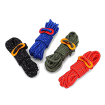 Outdoor canopy windproof rope camping reflective tent rope thickened and lengthened fixed tie rope adjustment rope camp adjustment rope