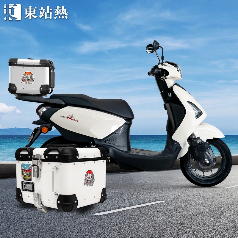 Suitable for Wuyang Honda Nwm125 Tail Box, Aluminum Alloy Retro Rounded Corner Rear Tail Box, Motorcycle Trunk Tail Rack
