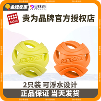 Guiwei SKIPDAWG Dog Food Hiding Toy Balls 2 Pack Rubber Hollow Bite-Resistant Circuit Training Leaking Food and Hiding Food