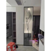 Light luxury living room light transmission home entrance hall decoration modern simple art glass screen partition tempered frosted