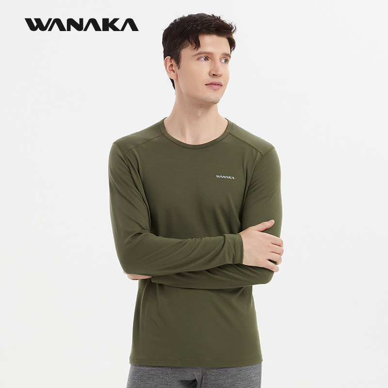 100% Merino Wool Long-Sleeved T-Shirt for Men 200 Outdoor Hiking, Mountaineering, Running, Quick-Drying Clothing, Sweat-Wicking, Skiing, Autumn and Winter 100% Merino Wool Long-Sleeved T-Shirt for Men 200 Outdoor Hiking, Mountaineering, Running, Quick-Drying Clothing, Sweat-Wicking, Skiing, Autumn and Winter