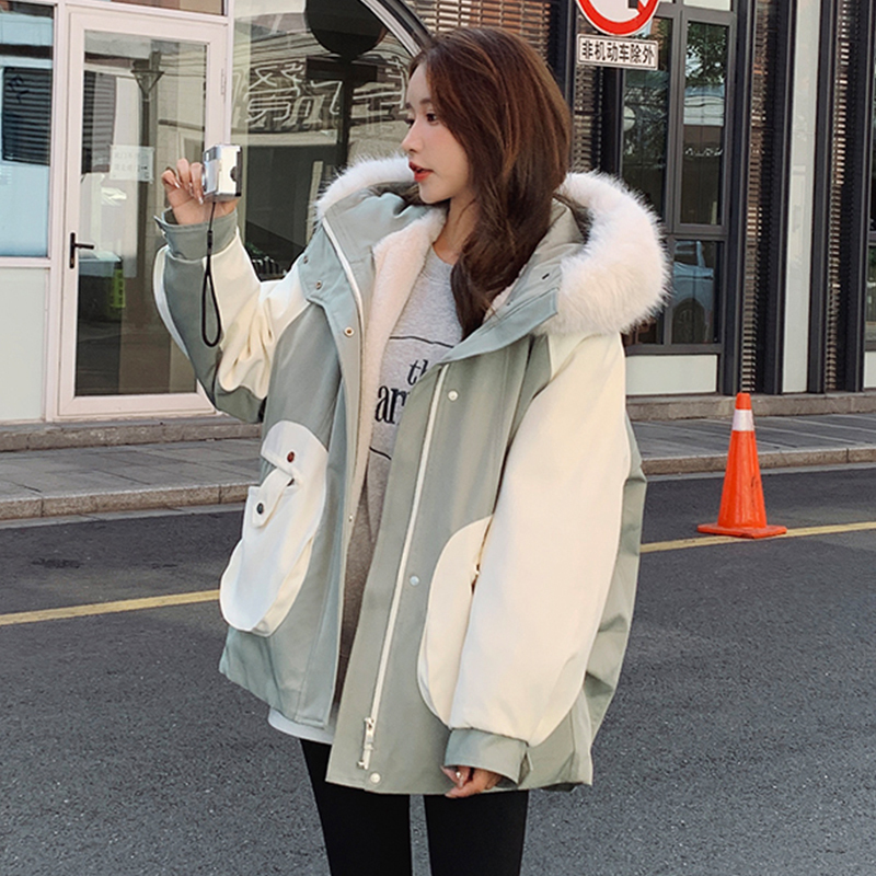 150kg Plus Size Women's Parka Women's Winter 2024 Design Plus Size Plus Velvet Thickened Warm Cotton Jacket 150kg Plus Size Women's Parka Women's Winter 2024 Design Plus Size Plus Velvet Thickened Warm Cotton Jacket