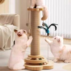 Cat Scratch Board Cat Supplies Toy Cat Scratch Column Self-relief Handy Gadget Vertical Abrasion Resistant Cats Climbing Rack For Home