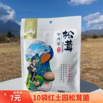 10 bags of red soil garden matsutake mushrooms Yunnan specialty matsutake mushrooms 150g ready-to-eat mushrooms cooked food restaurant same style