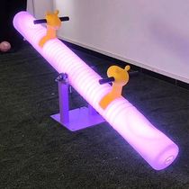 Internet celebrity luminous seesaw outdoor square park Internet celebrity activity props parent-child interaction double children Shandong