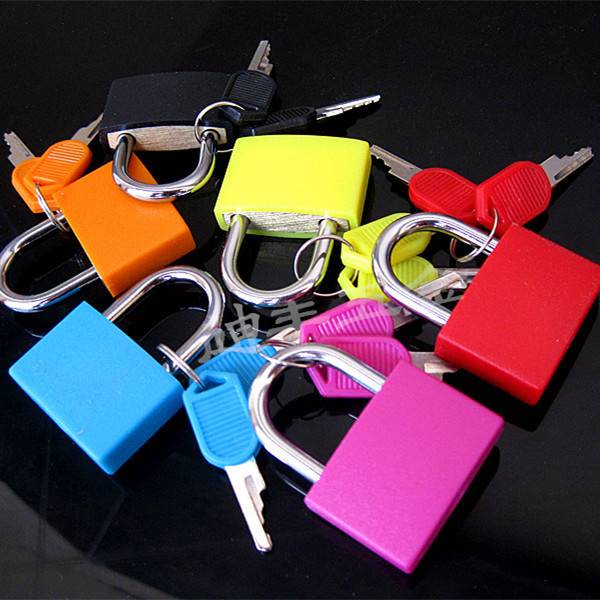 Cabinet lock large number red locking head 20mm anti-prying home padlock yellow lock blue beautifully lengthened door lock can-Taobao