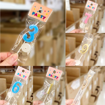 Birthday Cake Candle Anniversary Insert 0-9 Number Wax Gold Pink Blue Baby First Year Party Decoration