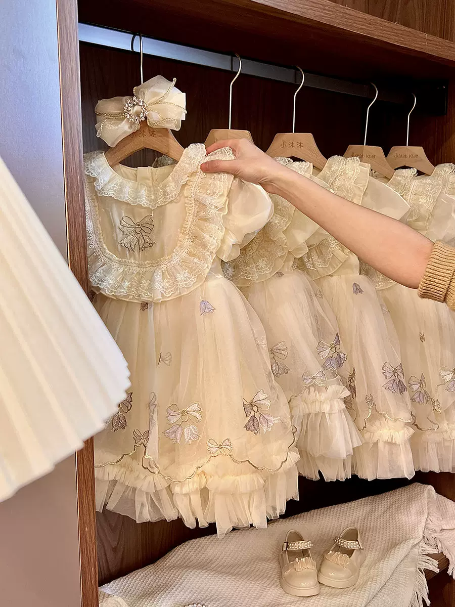 Маленький костюм принцессы, летняя одежда для девочек, стиль Lolita, западный стиль, пачка