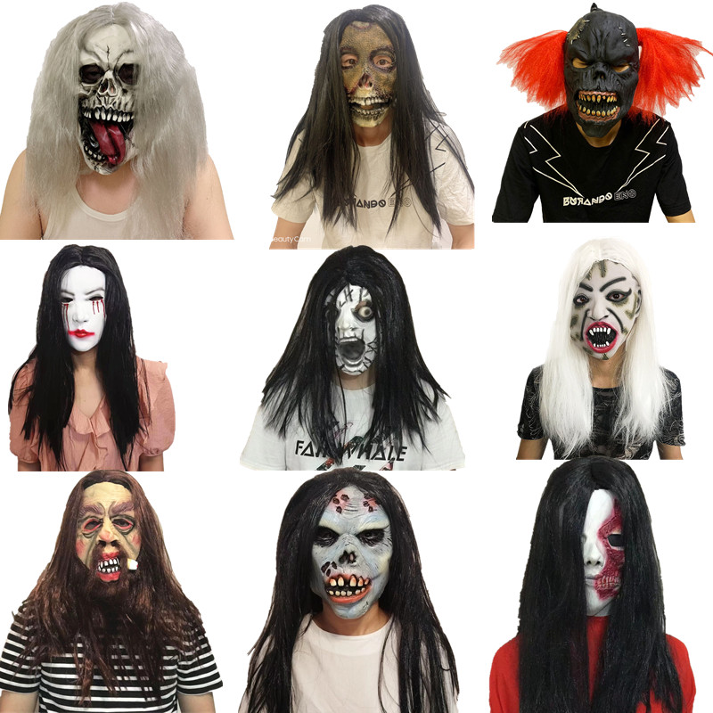 スクリプトキラーマスクヘッドギアゴーストマスクホラールームエスケープお化け屋敷男女ゴーストコスチュームハロウィンパーティー小道具