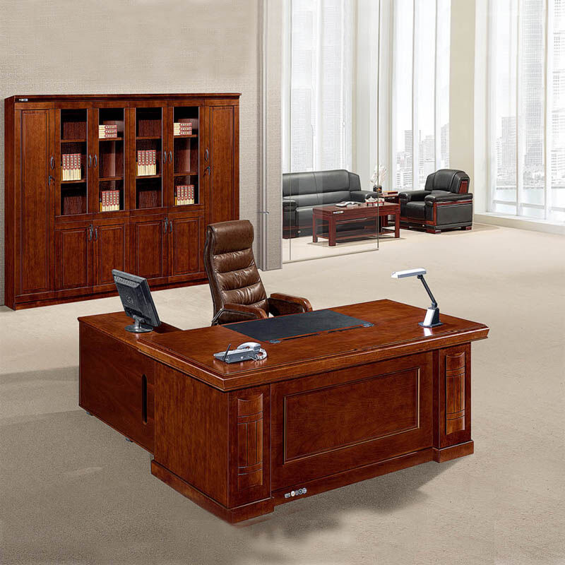 Huayui Office Furniture Owner Table Solid Wood Paint President Table Big Class Table Big Class Table New W1800 *D900 *H-Taobao