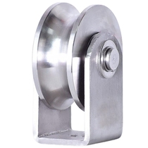 Nast SYJ1354 stainless steel pulley bearing track wheel U-shaped single wheel roller wire rope ring sliding door