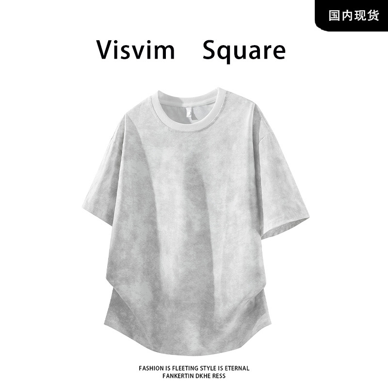 [Brand Clearance] Visvim Square New Summer Tie-Dye Vintage T-Shirt Loose Short Sleeve Men's