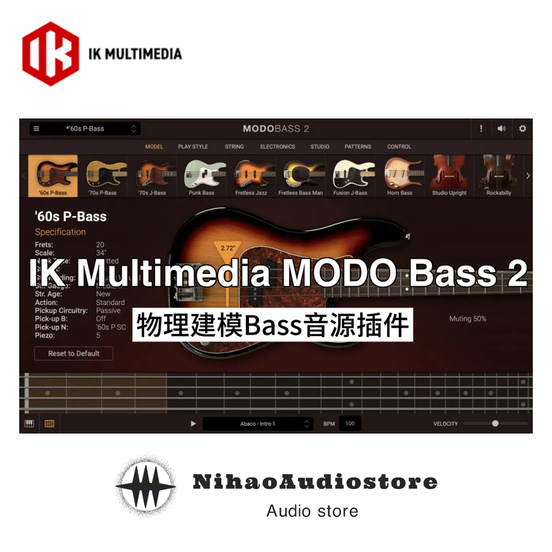 Original Ik Multimedia Modo Bass 2 Physical Modeling Bass Sound Source Sound Library Arrangement Plugin Original Ik Multimedia Modo Bass 2 Physical Modeling Bass Sound Source Sound Library Arrangement Plugin