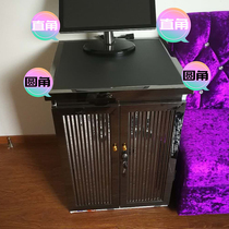 ktv柜子不锈钢玫瑰金点歌柜子酒吧会所包厢功放柜点歌台机柜厂家