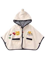 Japanese cloak baby spring autumn and winter baby cloak pure cotton boys and girls going out shawl windproof thickened coat