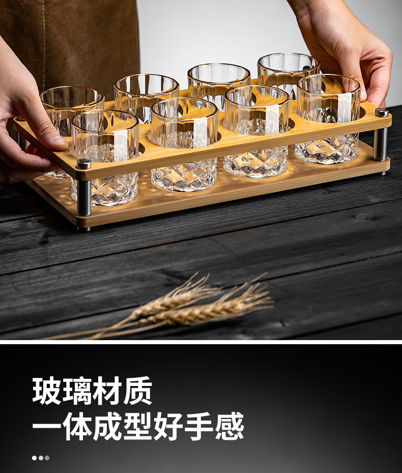 Ликер Cup 酒杯家用二两高级感描金水晶玻璃2两白酒杯子轻奢高档套装迷你小