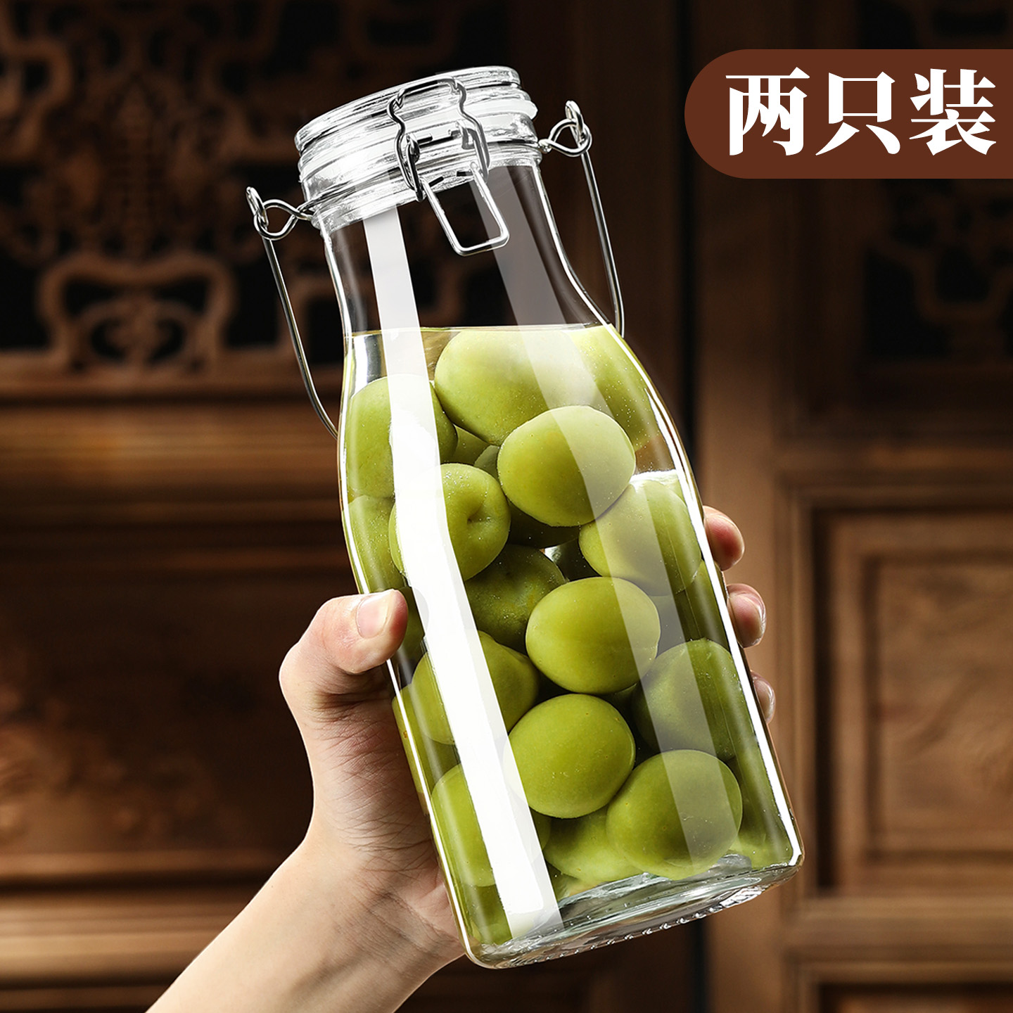 Empty bottle for glass wine