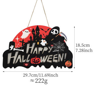 Halloween decorations halloween wooden holiday party crafts new halloween wooden sign pendant door sign light sign