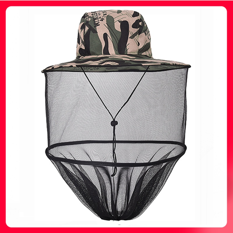 Anti-mosquito hood fishing hat men's sunscreen hat night fishing equipment outdoor bee anti-bee anti-insect cap mesh mask