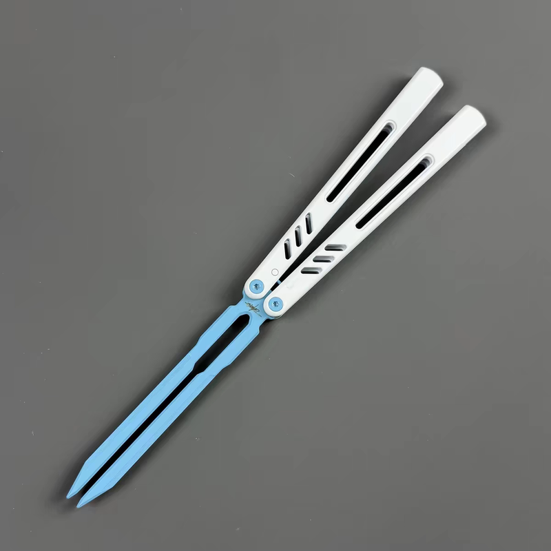 8801V3 Seven-Series Aluminum Handle Glass Tuning Fork Blade Butterfly Knife Practice Knife Safe Unsharpened Stress Relief Toy 8801V3 Seven-Series Aluminum Handle Glass Tuning Fork Blade Butterfly Knife Practice Knife Safe Unsharpened Stress Relief Toy